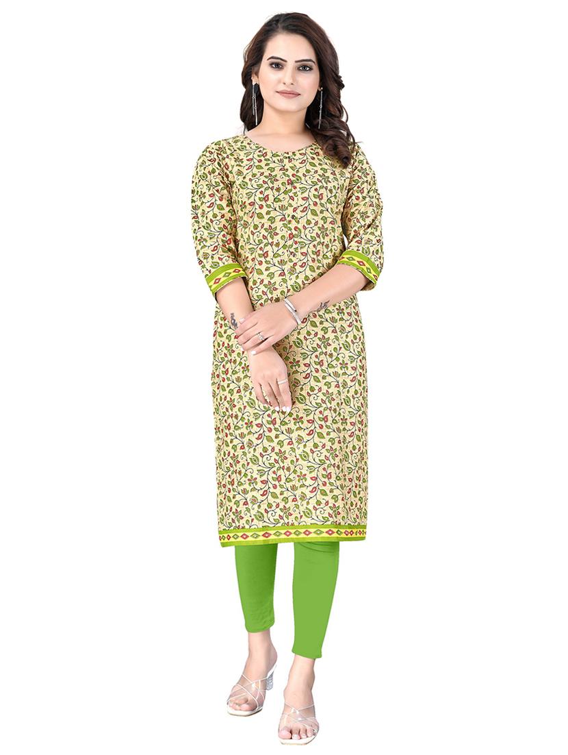 women three quarter sleeve straight kurta - 21129727 - Zoom Image - 0