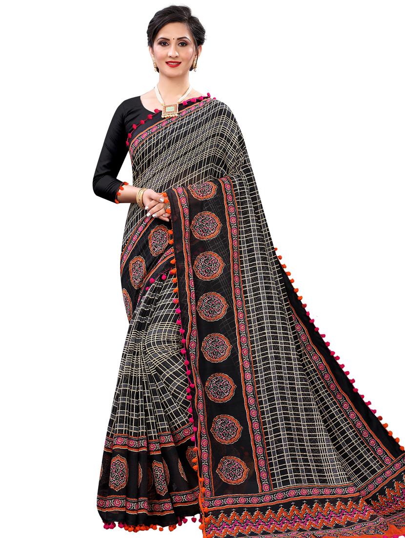 women printed saree - 21130226 - Zoom Image - 0