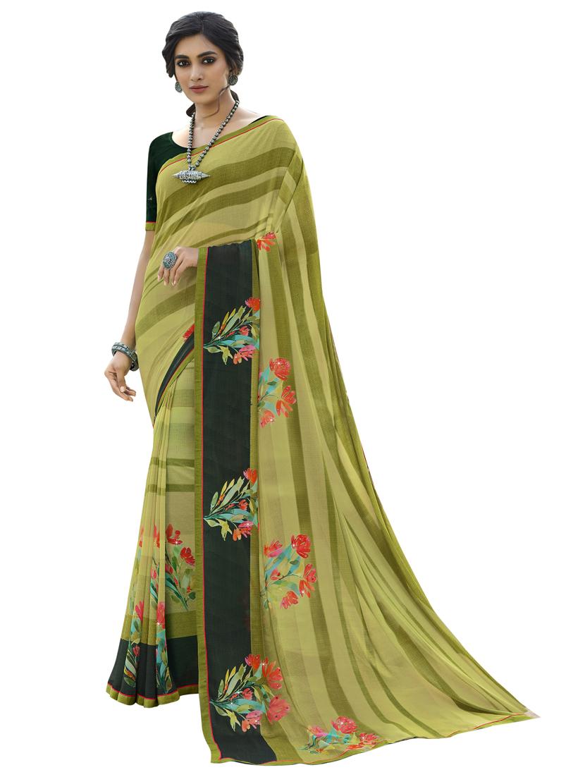 women printed saree with blouse - 21130312 - Zoom Image - 0