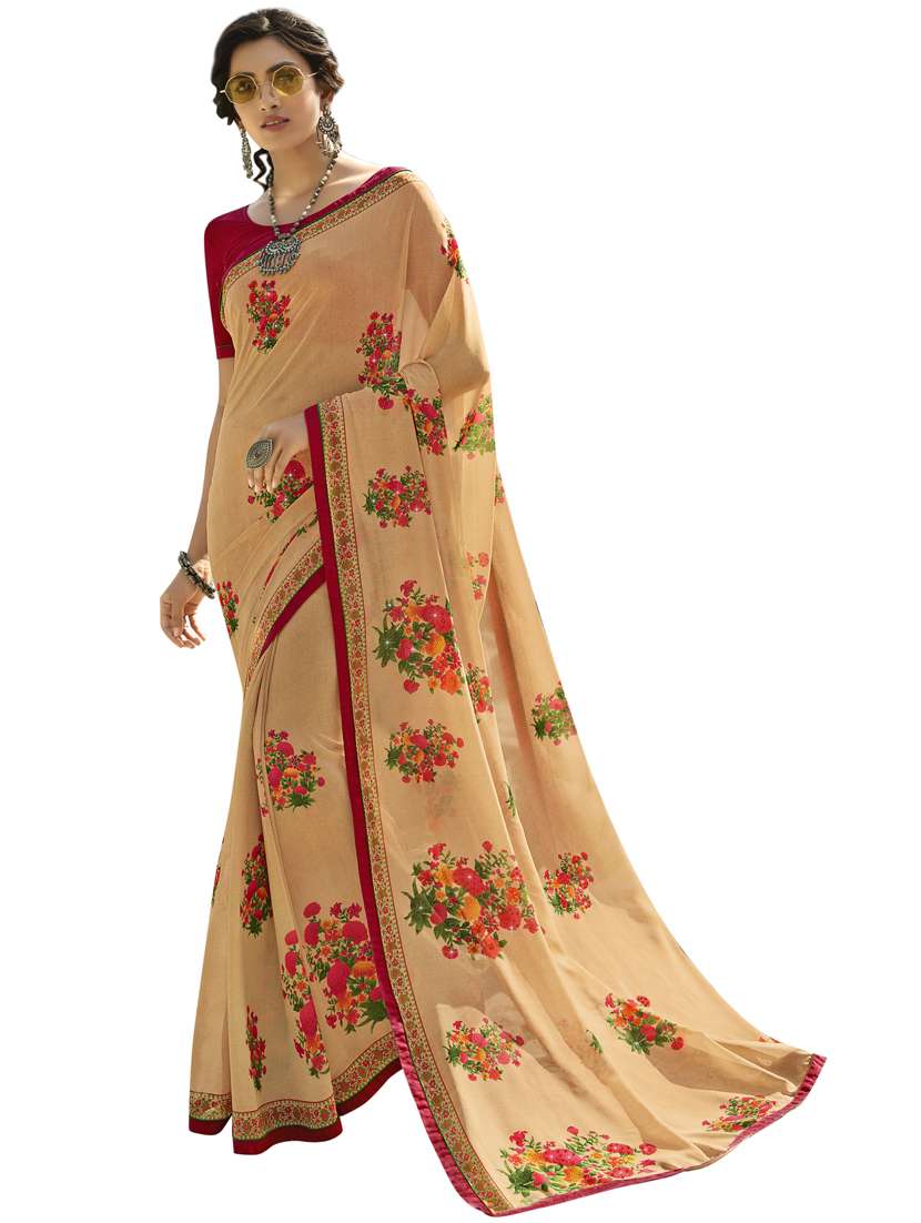 women printed saree with blouse - 21130313 -  Zoom Image - 0