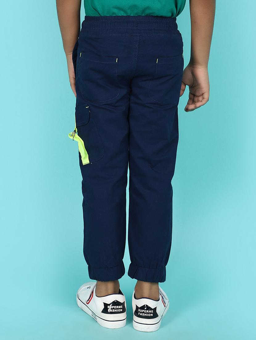 boys blue cotton cargo trouser - 21130465 - Standard Image - 3