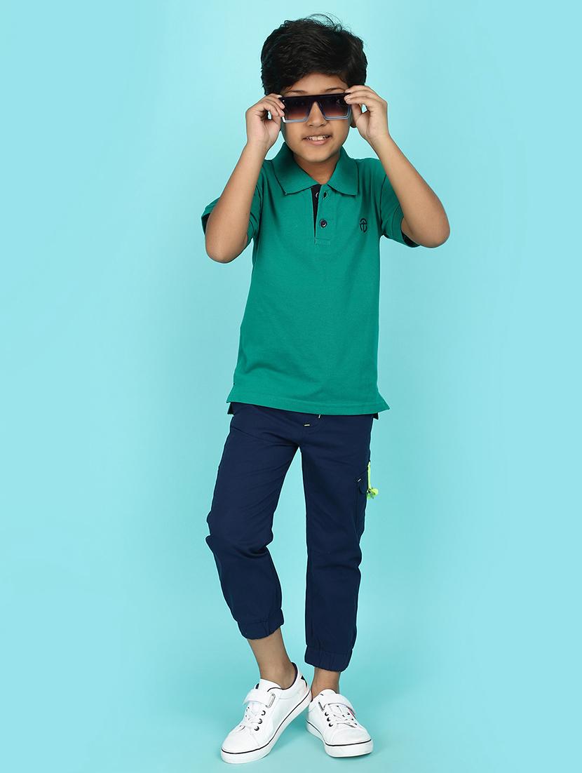 boys blue cotton cargo trouser - 21130465 - Standard Image - 5