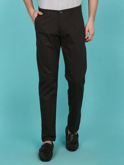 brown cotton casual trouser - 21130468 - Standard Image - 0