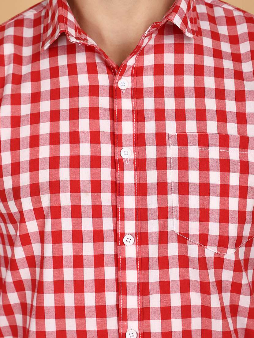 men checkered cotton casual shirt - 21130486 -  Standard Image - 5