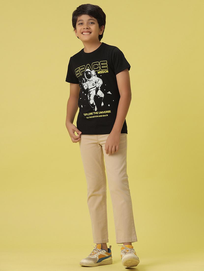 boys beige cotton casual chinos - 21130501 - Standard Image - 3
