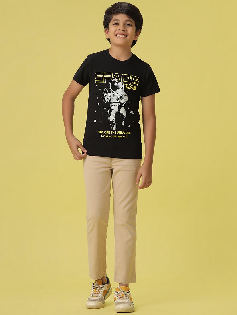 boys beige cotton casual chinos - 21130501 - Standard Image - 5