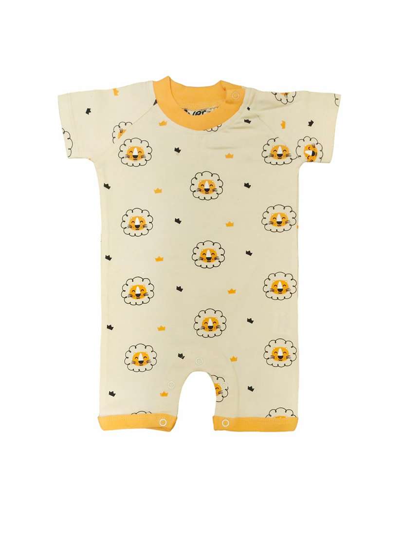 kids round neck printed romper