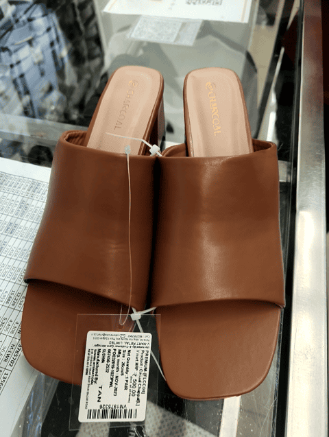 tan pu (polyurethane) flip flops - 21130928 -  Standard Image - 0