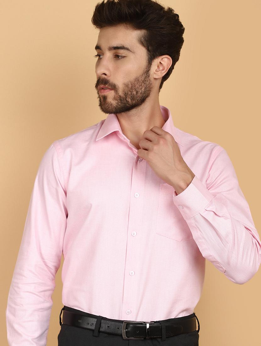 pink cotton formal shirt - 21130981 - Standard Image - 3