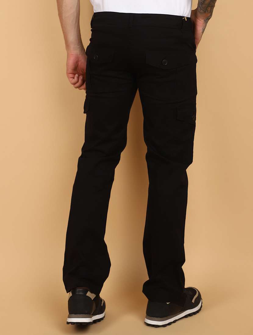 men solid mid rise cargo - 21131007 -  Standard Image - 3