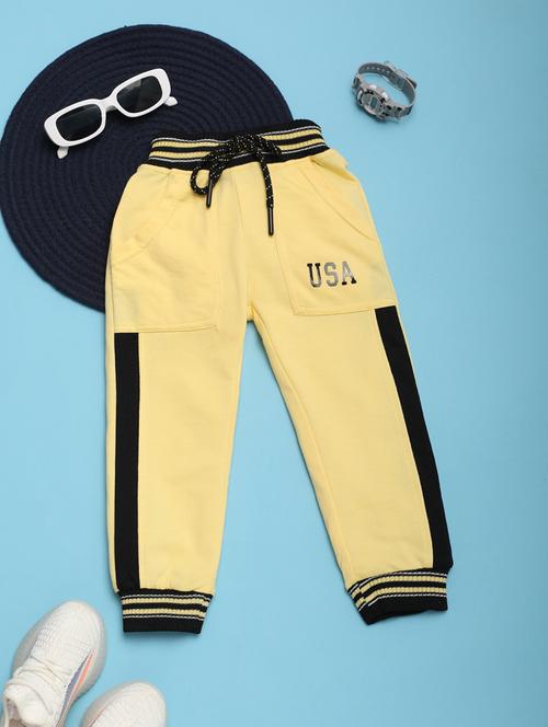 boys yellow mid rise jogger - 21131009 - Standard Image - 0