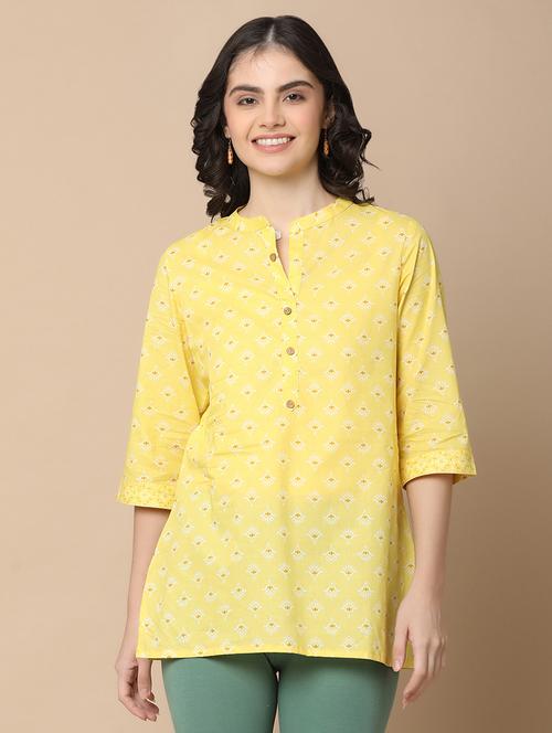 women three quarter sleeve straight kurta - 21131079 -  Standard Image - 0