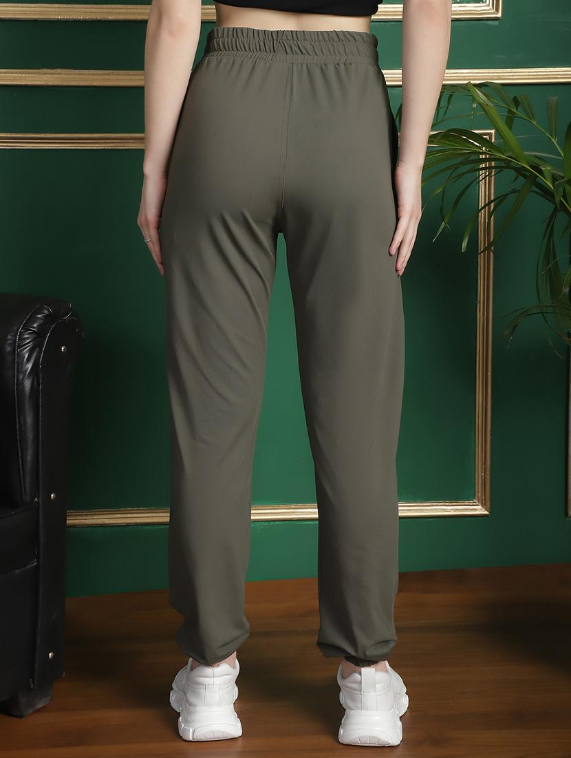 women solid mid rise relaxed fit jogger - 21131154 - Standard Image - 3