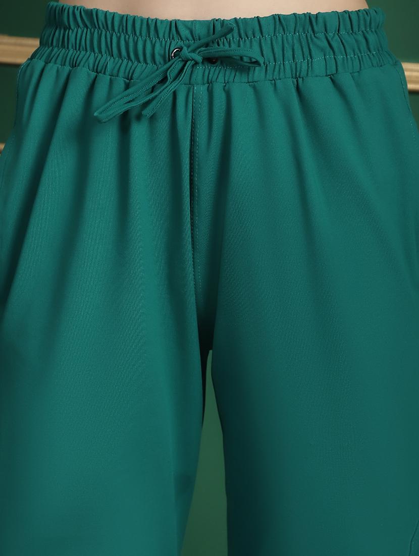 women solid mid rise relaxed fit jogger - 21131155 - Standard Image - 5