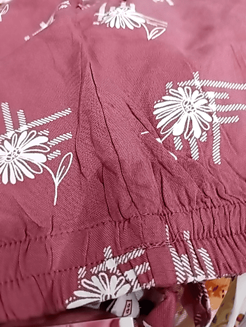 coral rayon shorts and threefourth - 21131202 - Zoom Image - 0