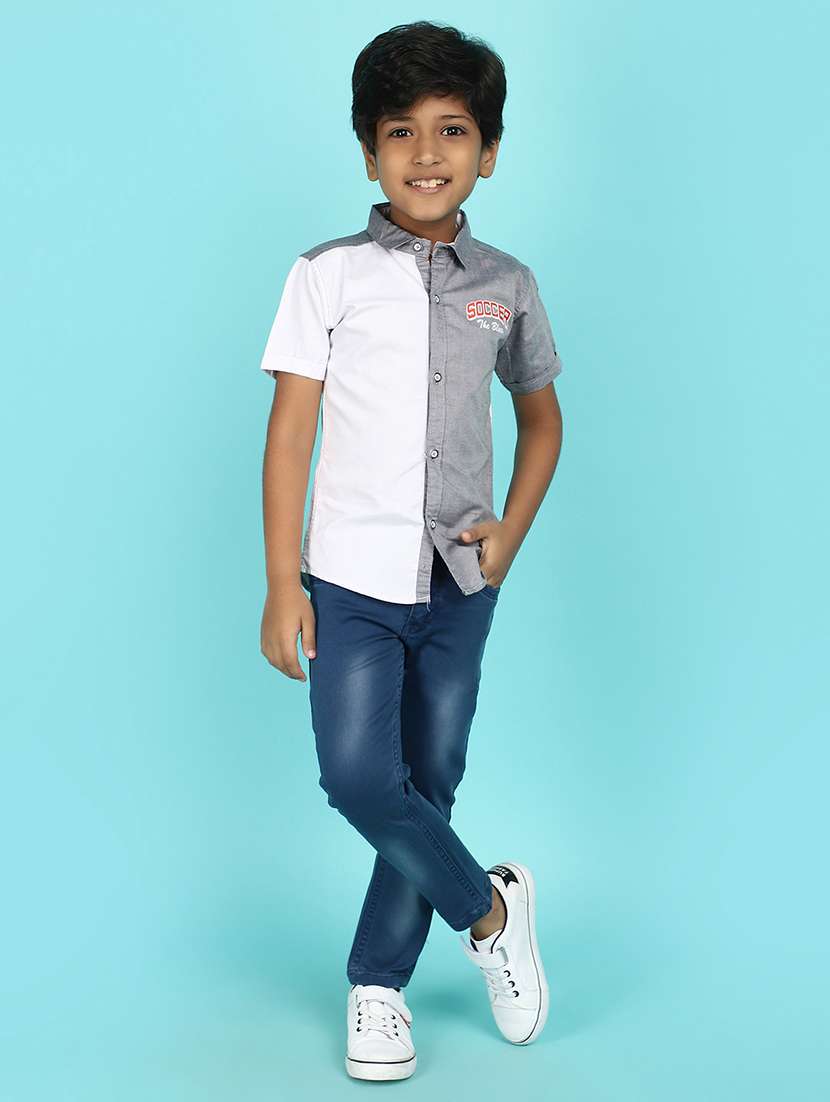 boys grey cotton shirt - 21131205 -  Standard Image - 5