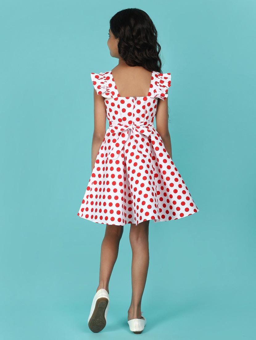 girl polka doted sleeveless frock - 21131229 - Standard Image - 3
