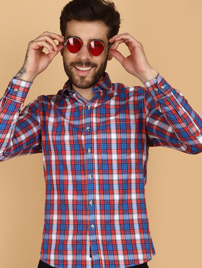men checkered cotton casual shirt - 21131297 - Standard Image - 3