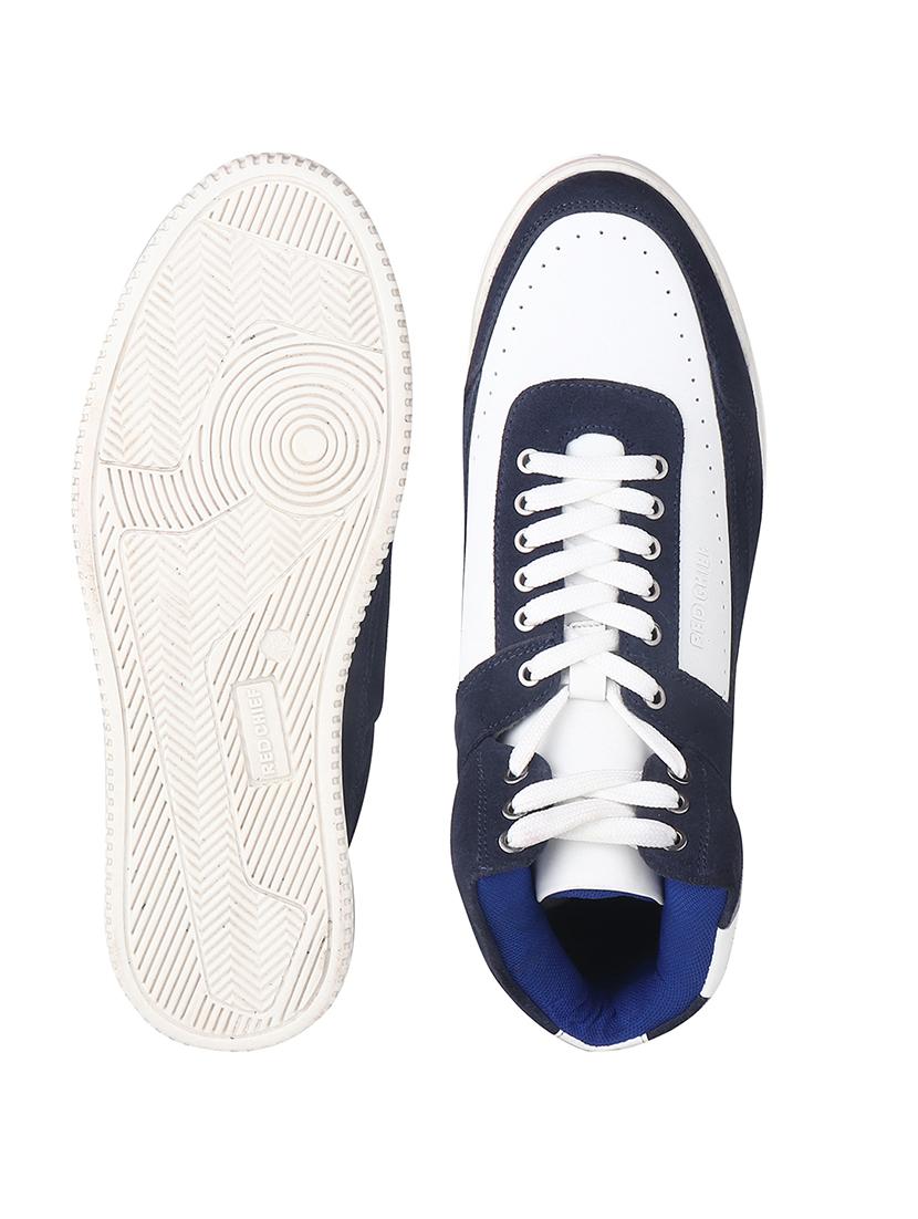 blue leather lace up sneakers - 21131438 - Standard Image - 3