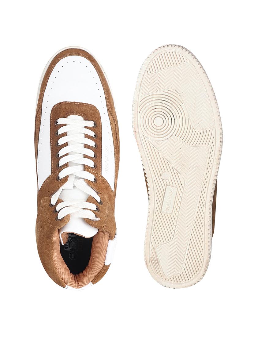 tan leather lace up sneakers - 21131439 - Standard Image - 3