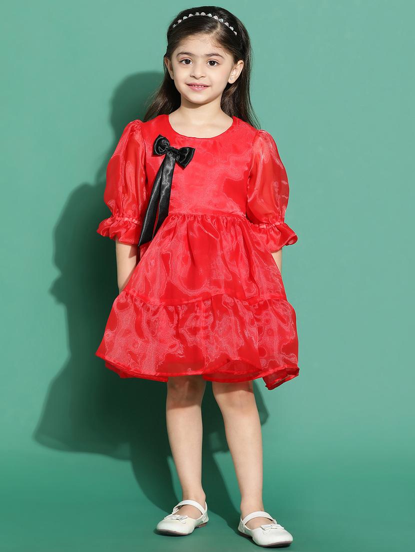 red solid frock - 21131441 - Zoom Image - 0