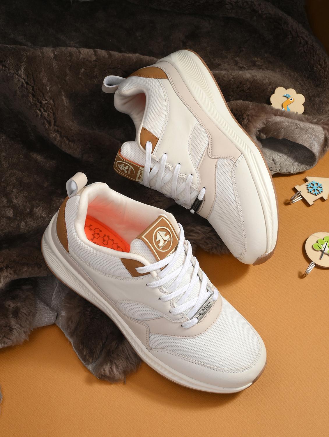solid white lace-up sports shoes - 21131566 - Zoom Image - 0