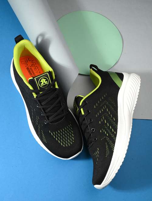 men solid lace up running shoes - 21131954 -  Standard Image - 0