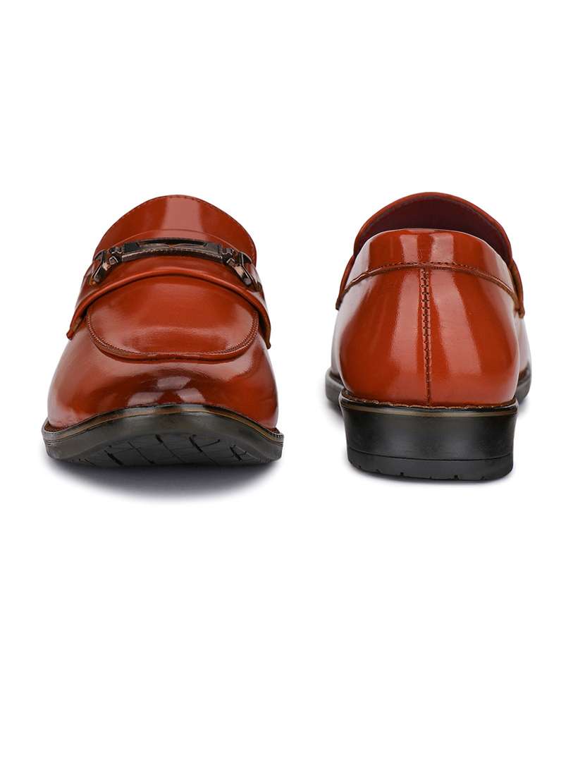 tan slip on formal shoes - 21132213 - Standard Image - 3