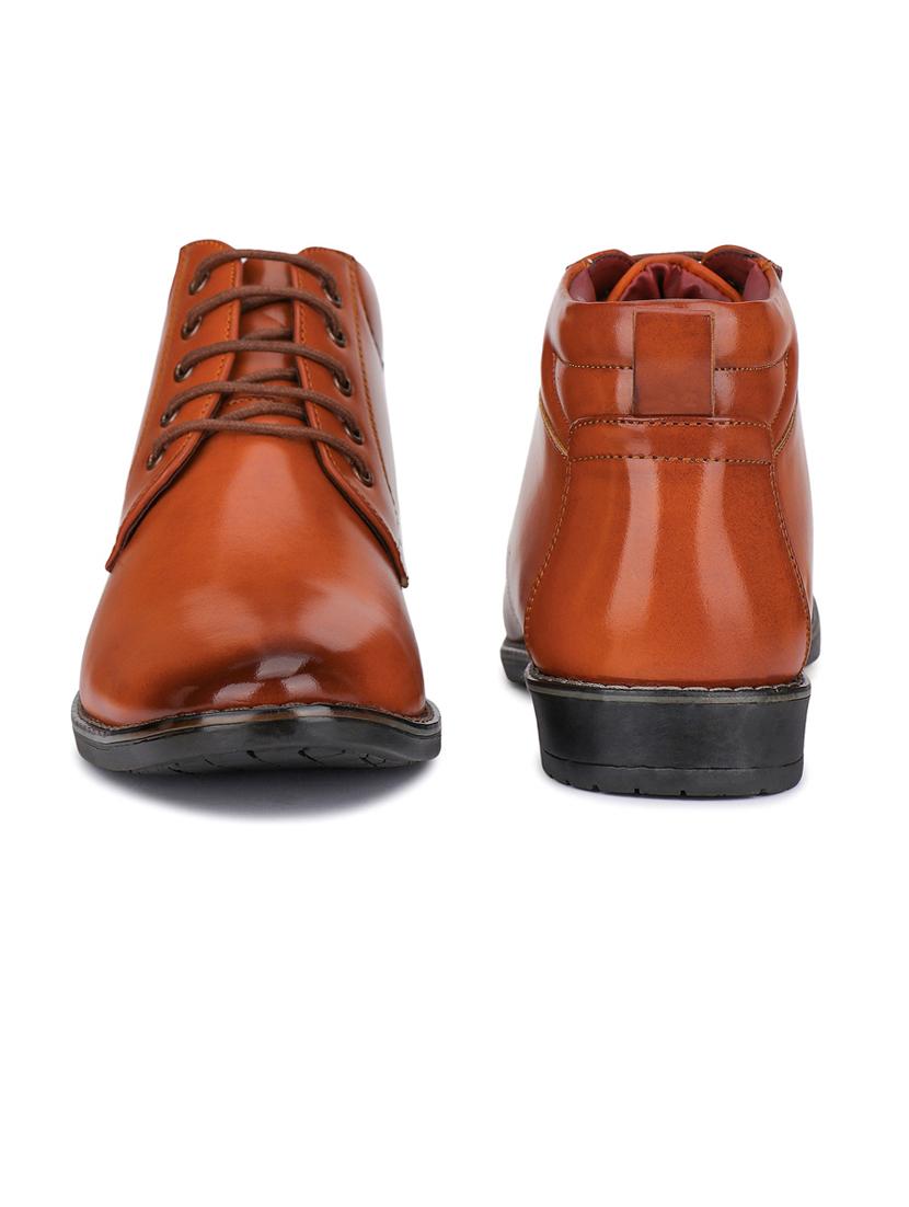 tan leather laceup slip ons - 21132216 - Standard Image - 3