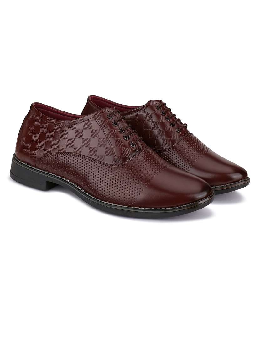 brown lace-up slip on shoes - 21132220 - Zoom Image - 0