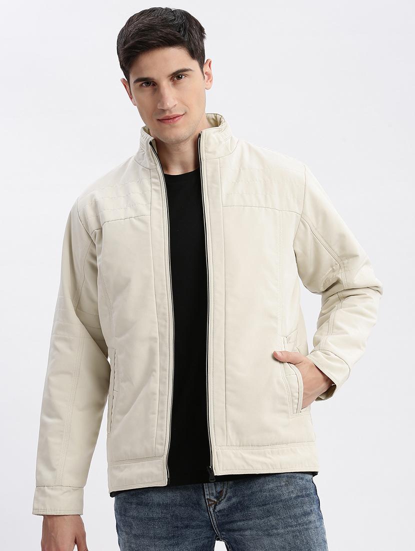 cream nylon bomber jacket - 21132314 - Zoom Image - 0