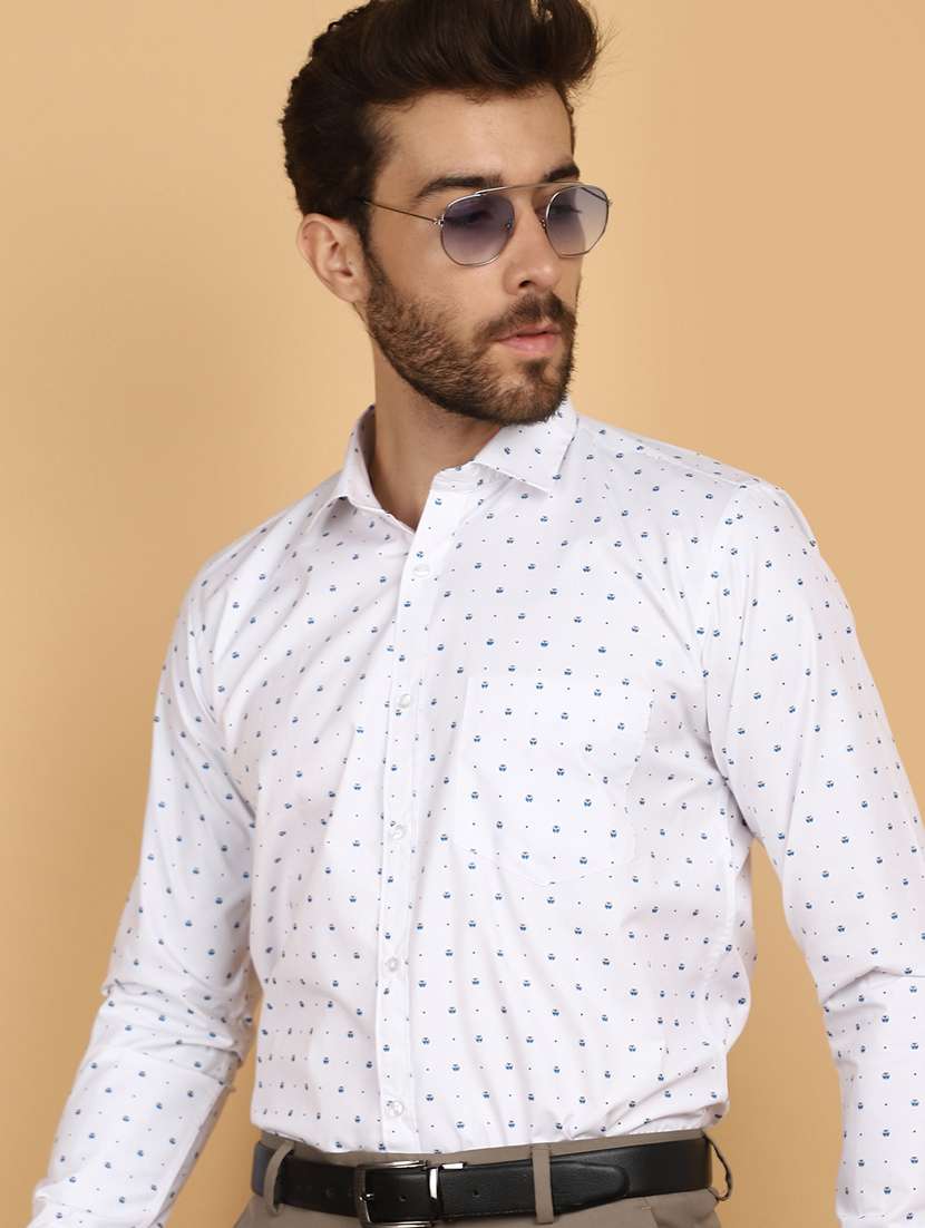 white cotton formal shirt - 21132588 -  Standard Image - 3