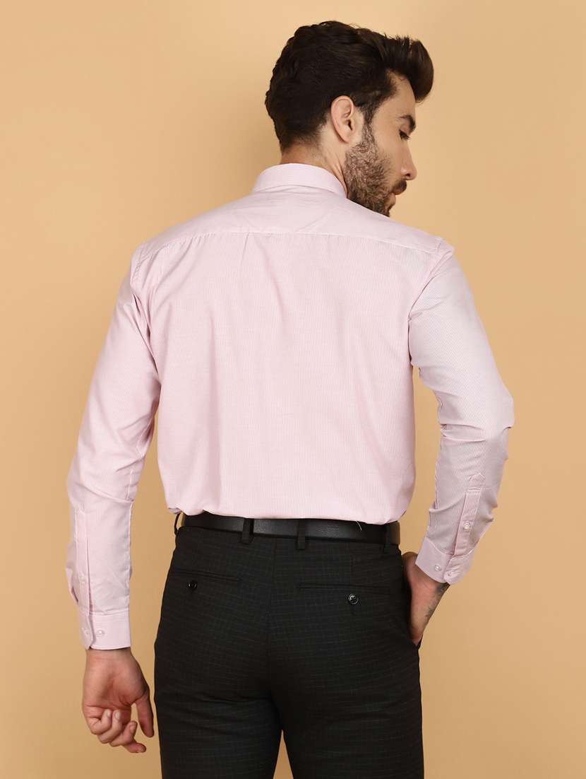 mauve cotton formal shirt - 21132589 -  Standard Image - 3