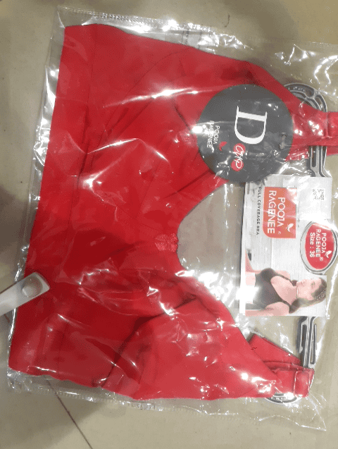 coral cotton lycra bra - 21132634 -  Zoom Image - 0