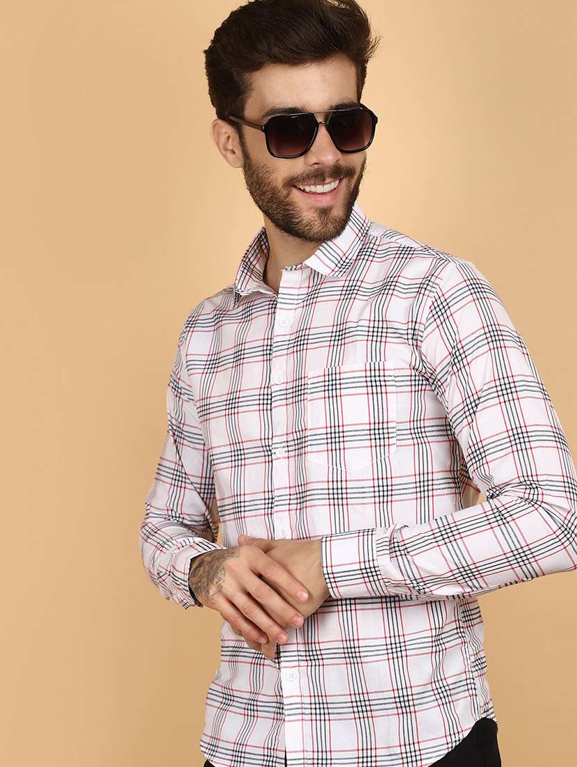 men checkered cotton casual shirt - 21132638 -  Standard Image - 3