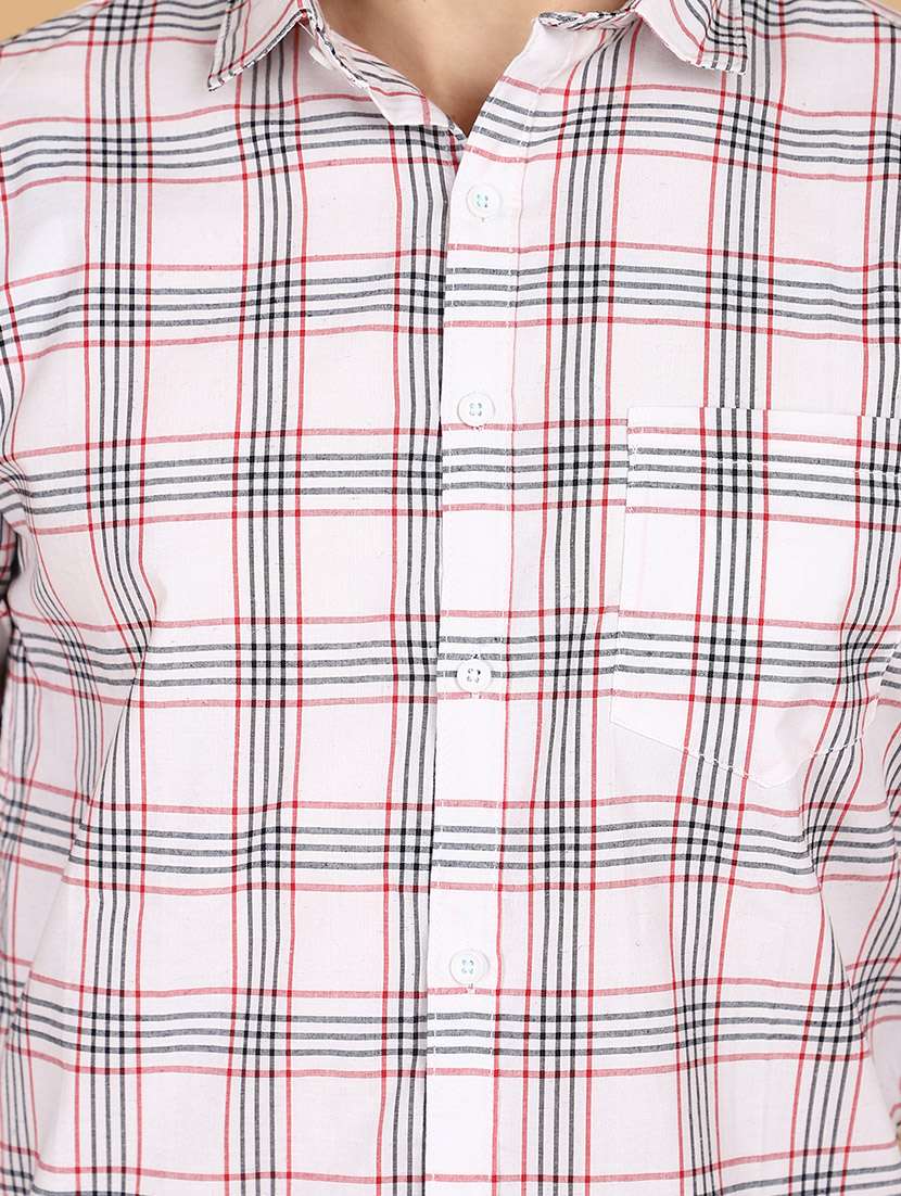 men checkered cotton casual shirt - 21132638 -  Standard Image - 5