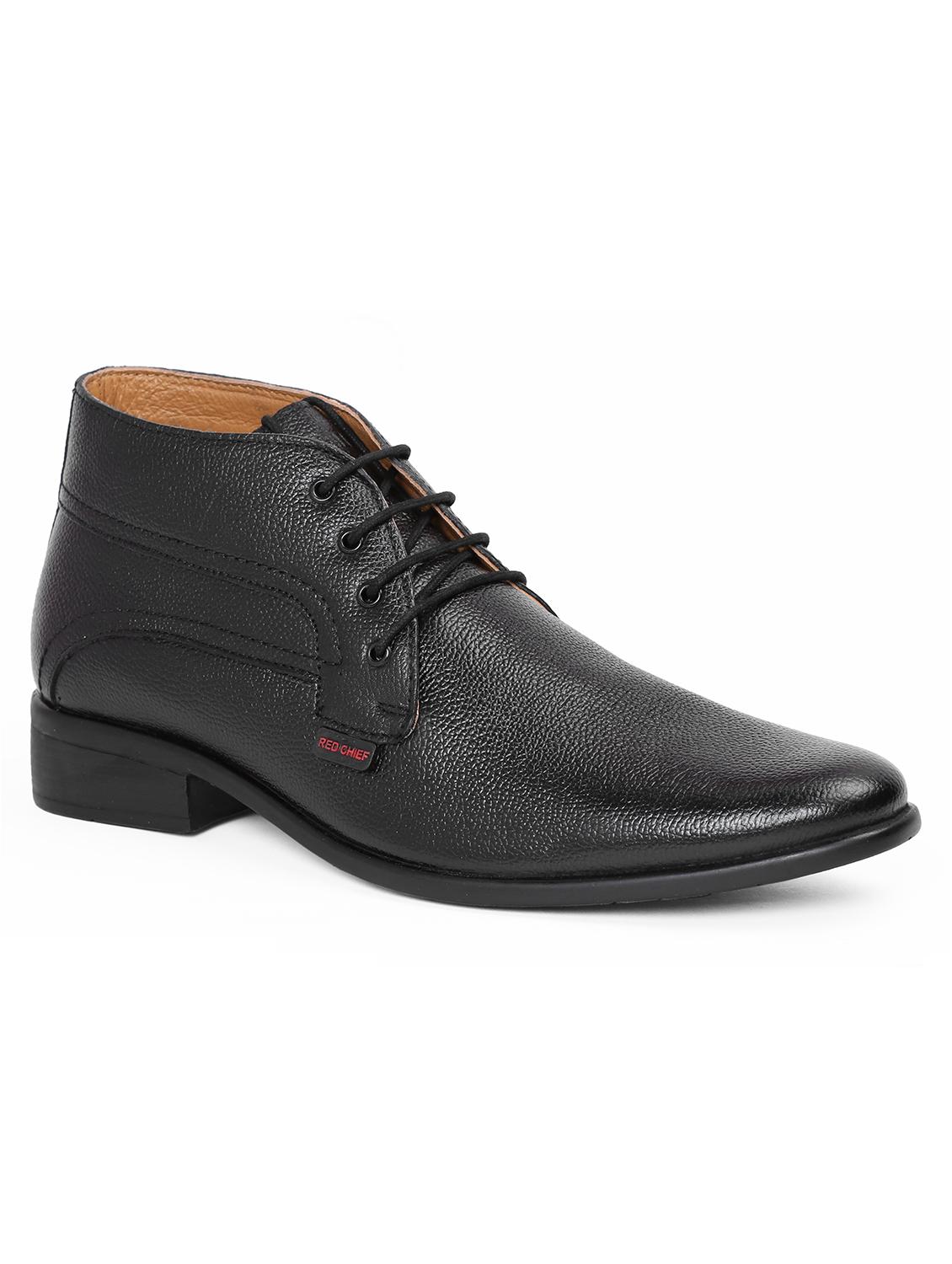 solid black lace up casual boots - 21132769 - Zoom Image - 0