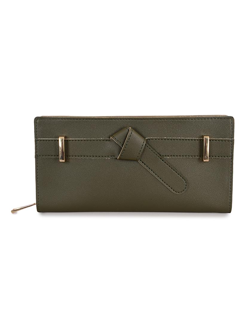 olive green pvc wallet - 21132865 - Zoom Image - 0