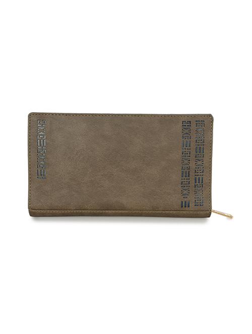 olive green pvc wallet - 21132872 - Standard Image - 0