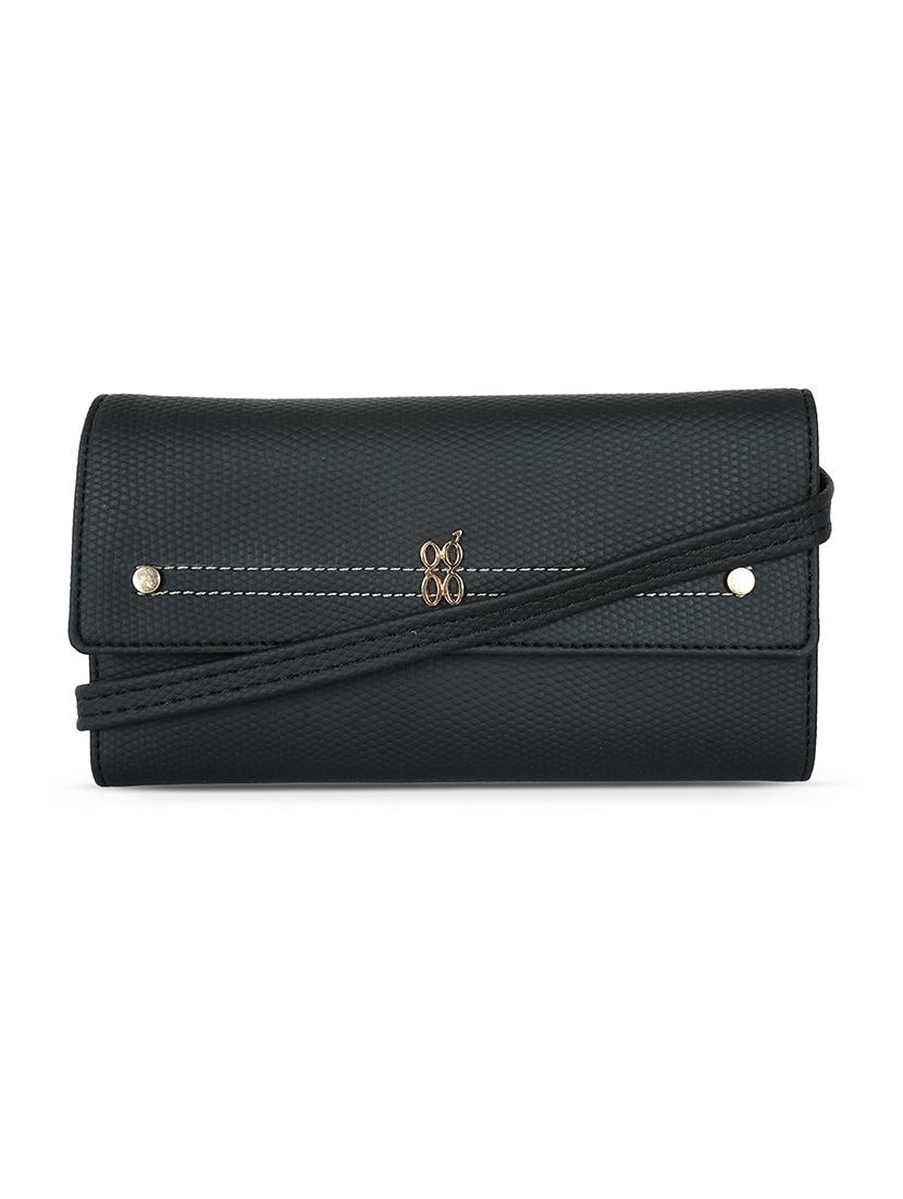black pvc wallet - 21132873 -  Zoom Image - 0