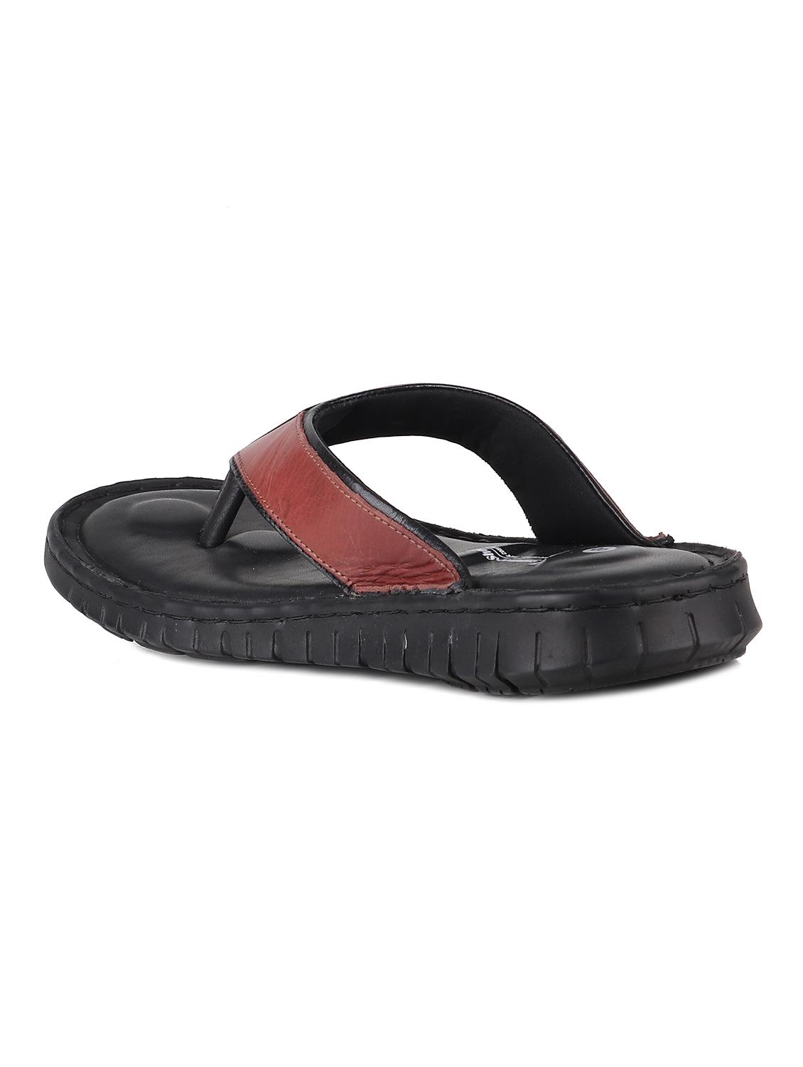 black leather toe separator slippers - 21132948 - Standard Image - 3