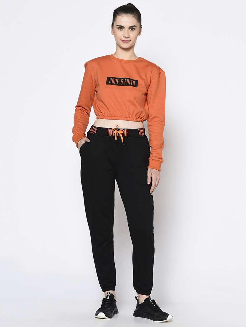 women chest print cropped sweatshirt - 21134128 -  Standard Image - 3