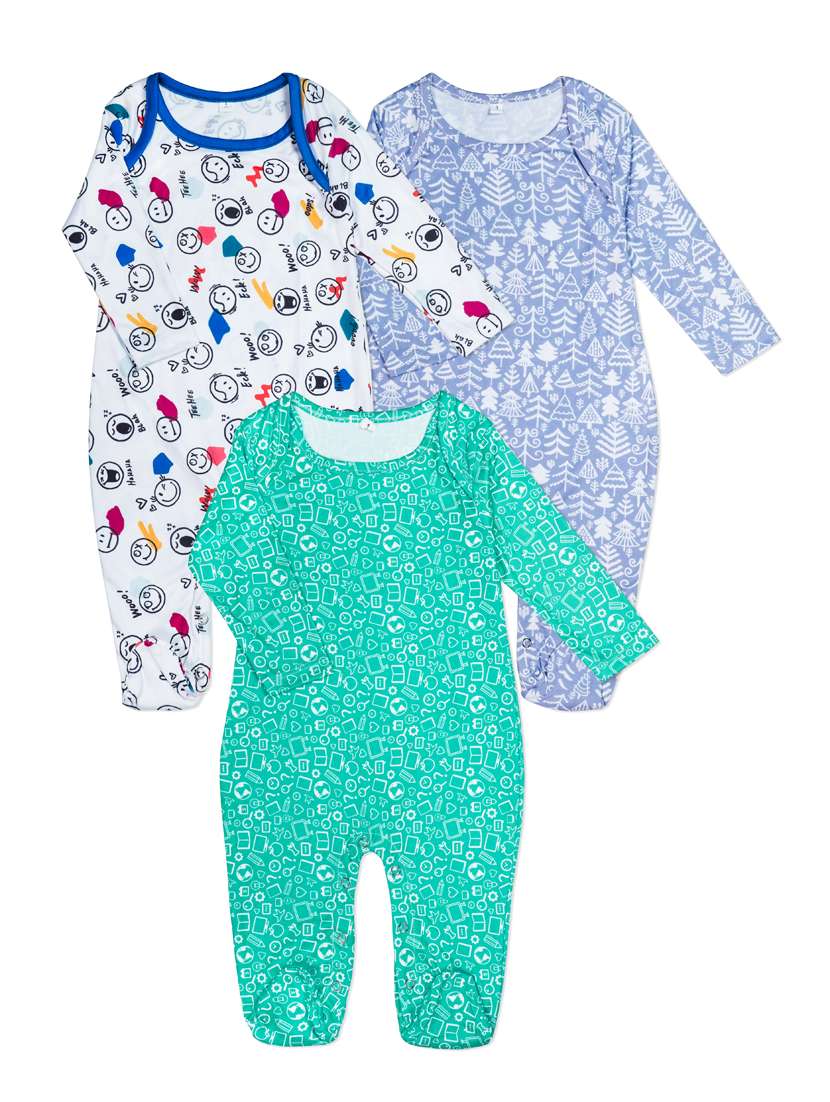 pack of 3 printed casual rompers - 21134745 - Zoom Image - 0