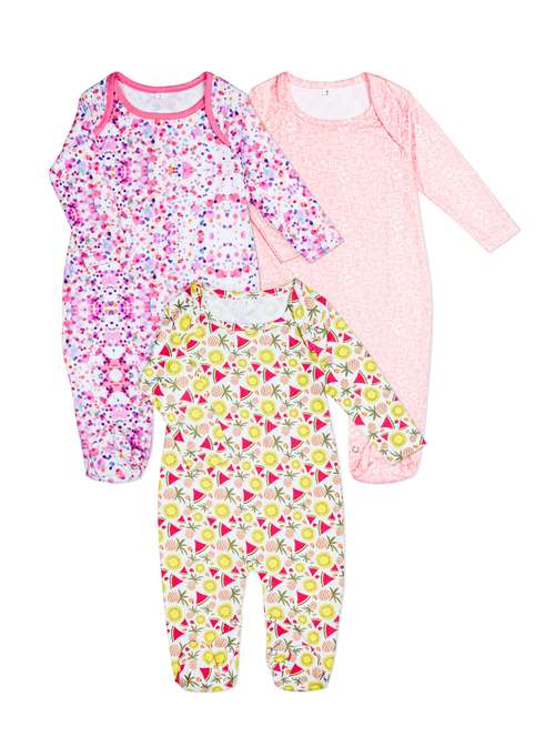 pack of 3 printed casual rompers - 21134746 - Standard Image - 0
