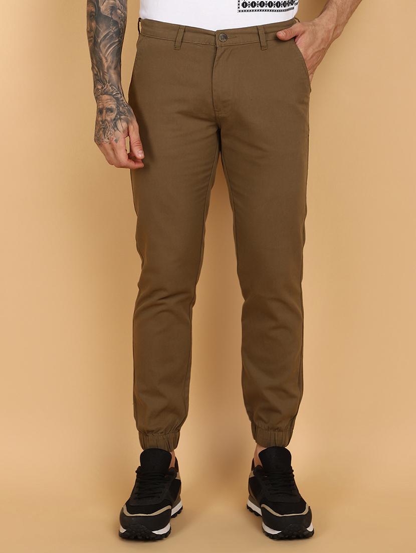 men solid mid rise jogger - 21135042 -  Zoom Image - 0