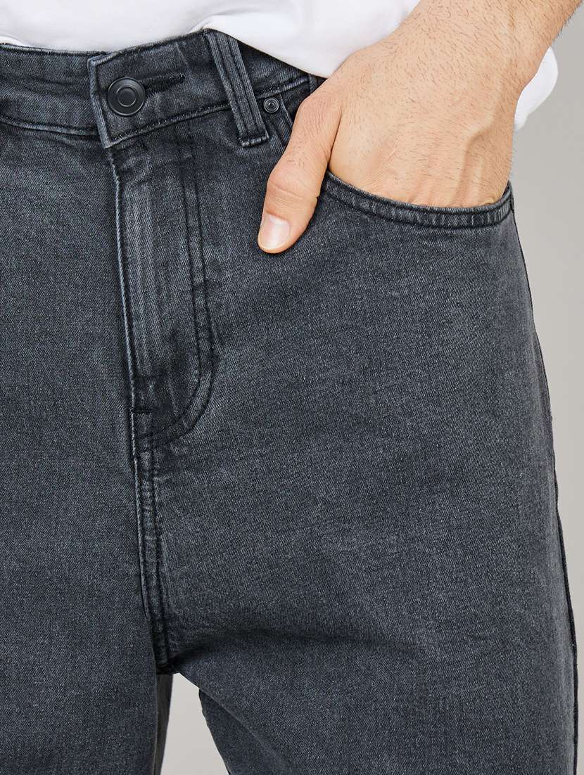 men black solid relaxed fit jean - 21135308 -  Standard Image - 3