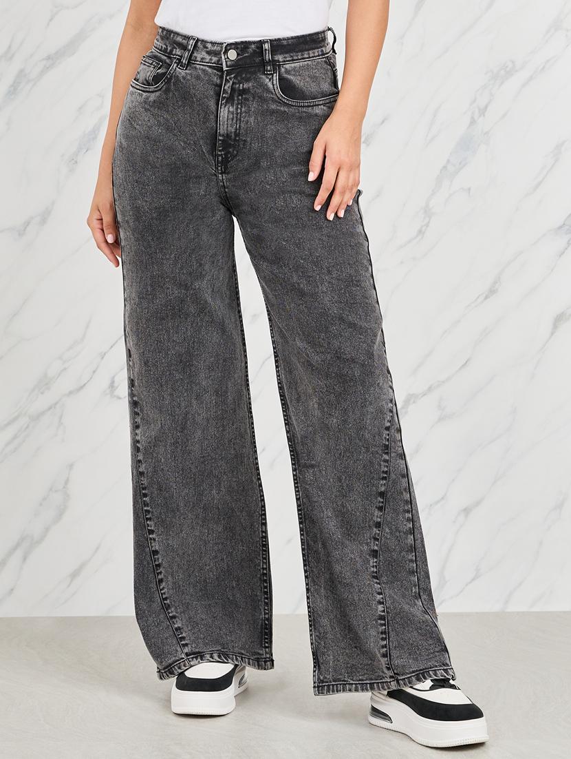 women solid mid rise high rise jean - 21135627 -  Zoom Image - 0