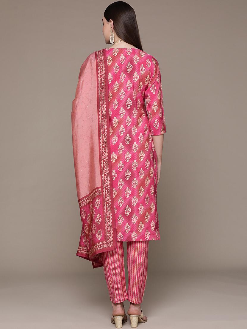women pink kurta pant set with dupatta - 21135981 - Standard Image - 3