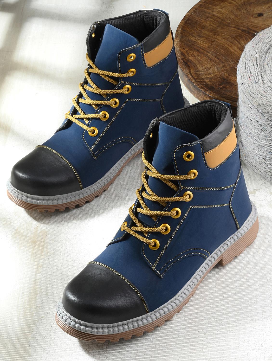 men blue lace up boots - 21136052 -  Zoom Image - 0