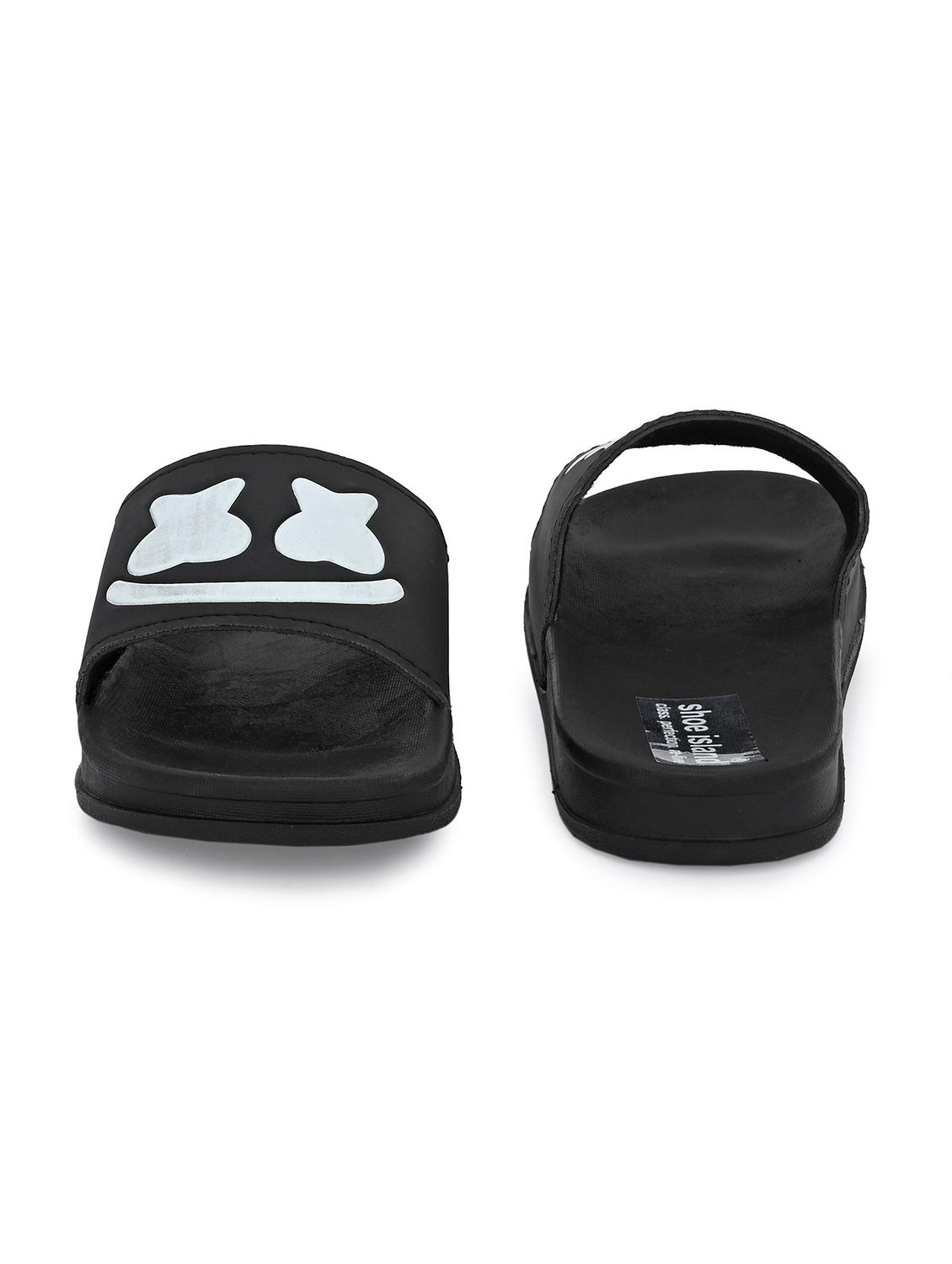 black detailed slip on sliders - 21136066 - Standard Image - 3